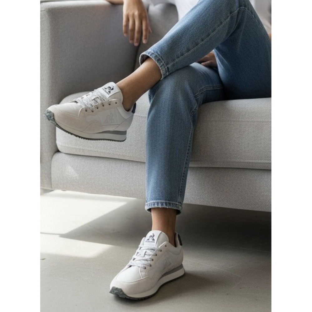 Le Coq Sportif Jet Star 2 Sneakers Unisex‎ In Light Gray/ Marshmallow Sz EU 41